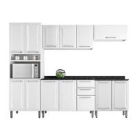 Armário De Cozinha Completa Itatiaia Tarsila De Aço Com Balcão 13 Portas 2 Gavetas Branco Branco - 1