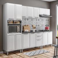 Armário De Cozinha Completa Itatiaia Tarsila De Aço Com Balcão 13 Portas 2 Gavetas Branco Branco - 5