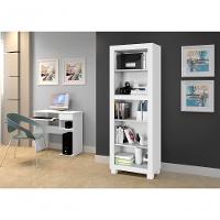 Estante Para Livros Multiuso 4 Prateleiras Dubai Arte Móveis Branco - 3