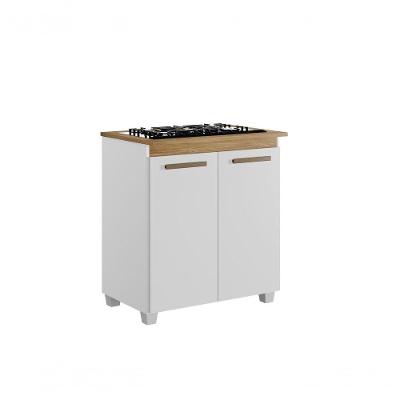 Balcão Para Cooktop 5 Bocas Fox Arte Móveis Branco