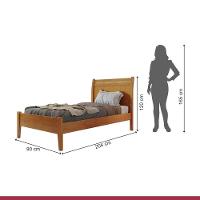 Cama Solteiro 90cm Esmeralda Amendoa Mel Josandro Amendoa Mel - 2