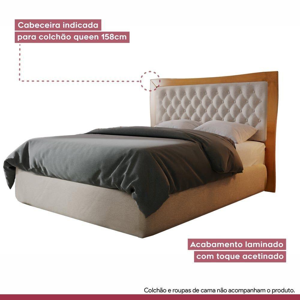 Cabeceira Queen 160cm Império Amêndoa Mel Josandro Amêndoa Mel - 5