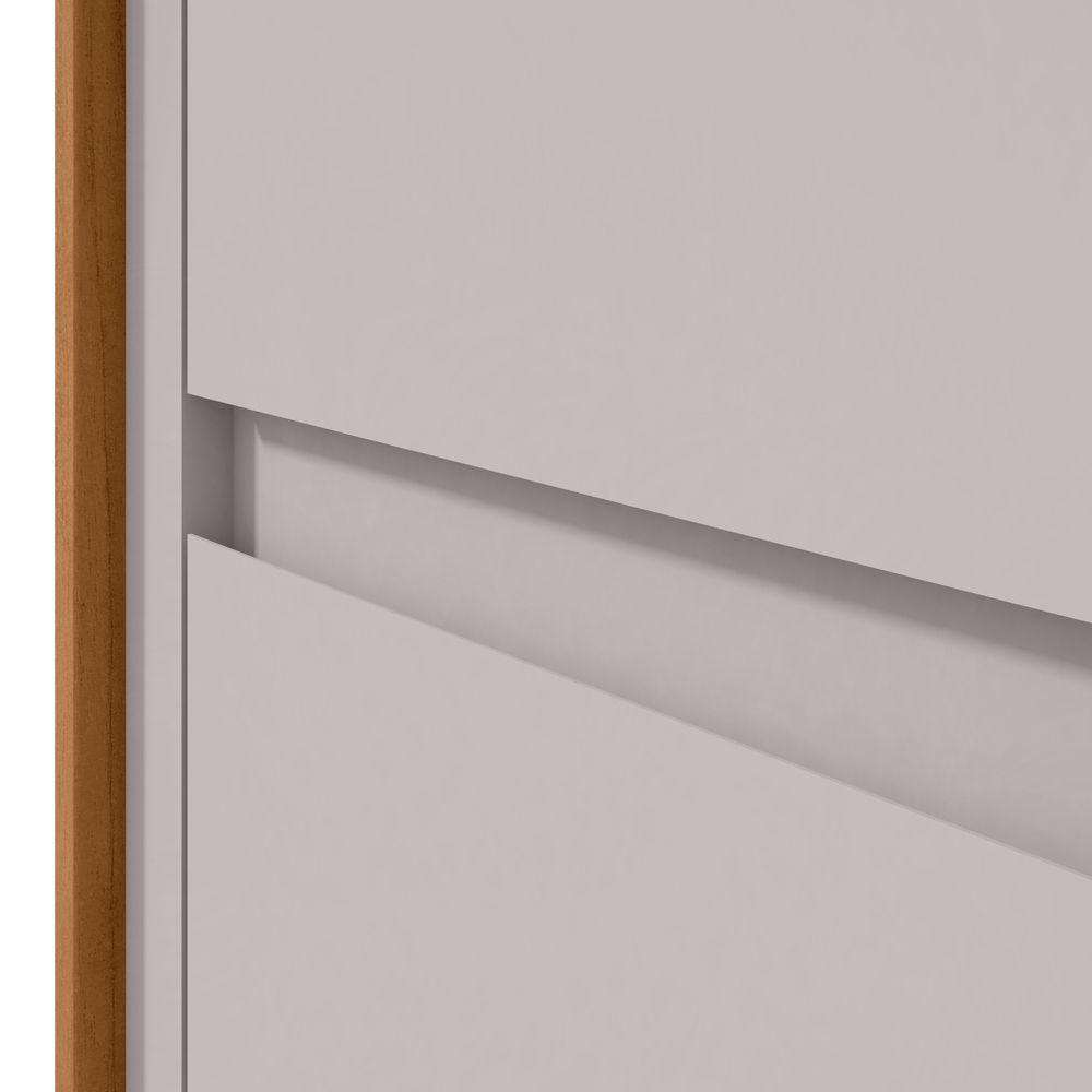 Mesa De Cabeceira 2 Gavetas Loop - Lopas Amendoa Clean-off White - 6