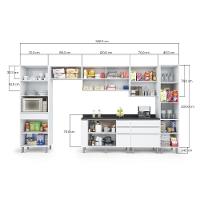 Armário De Cozinha Completa Top Class 7 Peças Com 12 Portas Branco Branco - 2