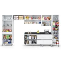 Armário De Cozinha Completa Top Class 7 Peças Com 12 Portas Branco Branco - 3