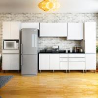 Armário De Cozinha Completa Top Class 7 Peças Com 12 Portas Branco Branco - 9