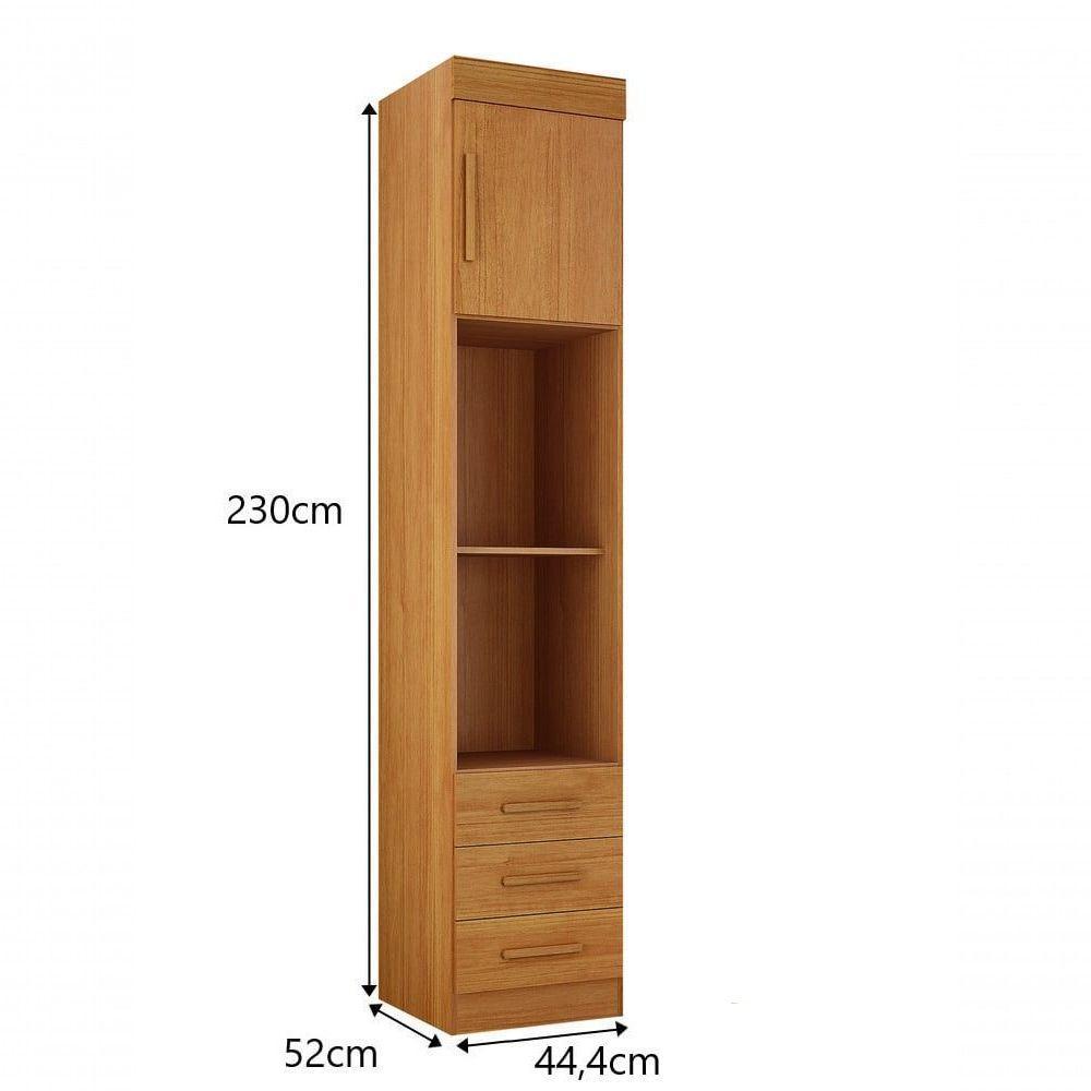 Modulado Mesa De Cabeceira 3 Gavetas Orion - Leifer Móveis Cinamomo - 3