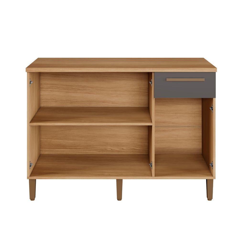 Balcão Titanium 3 Portas Arte Móveis Cinamomo-grafite - 4