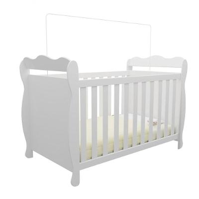Berço Infantil Lisi - Moveis Peroba Branco Brilho