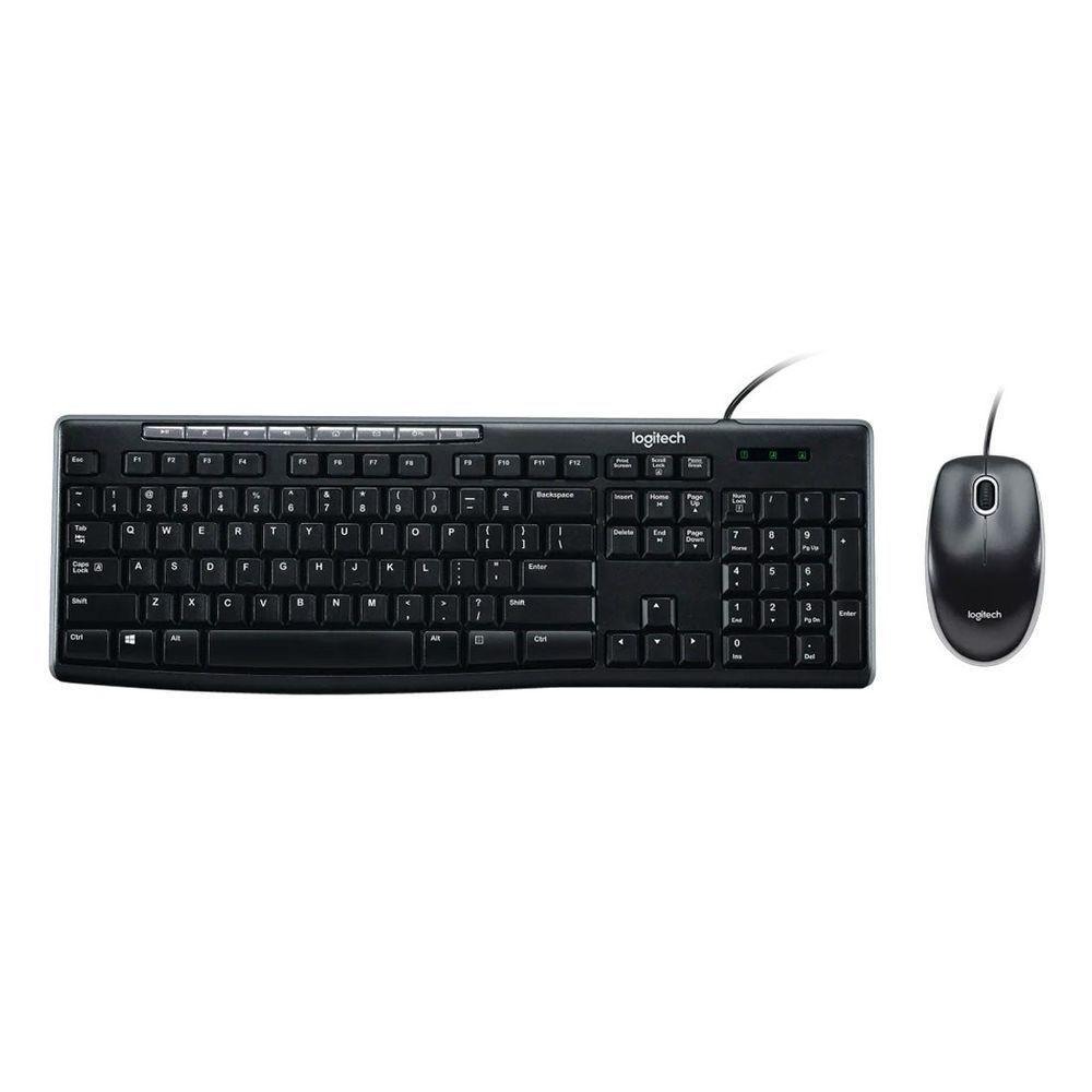 Kit Teclado E Mouse Logitech Mk200 Cinza Usb - 920-002718 - 1
