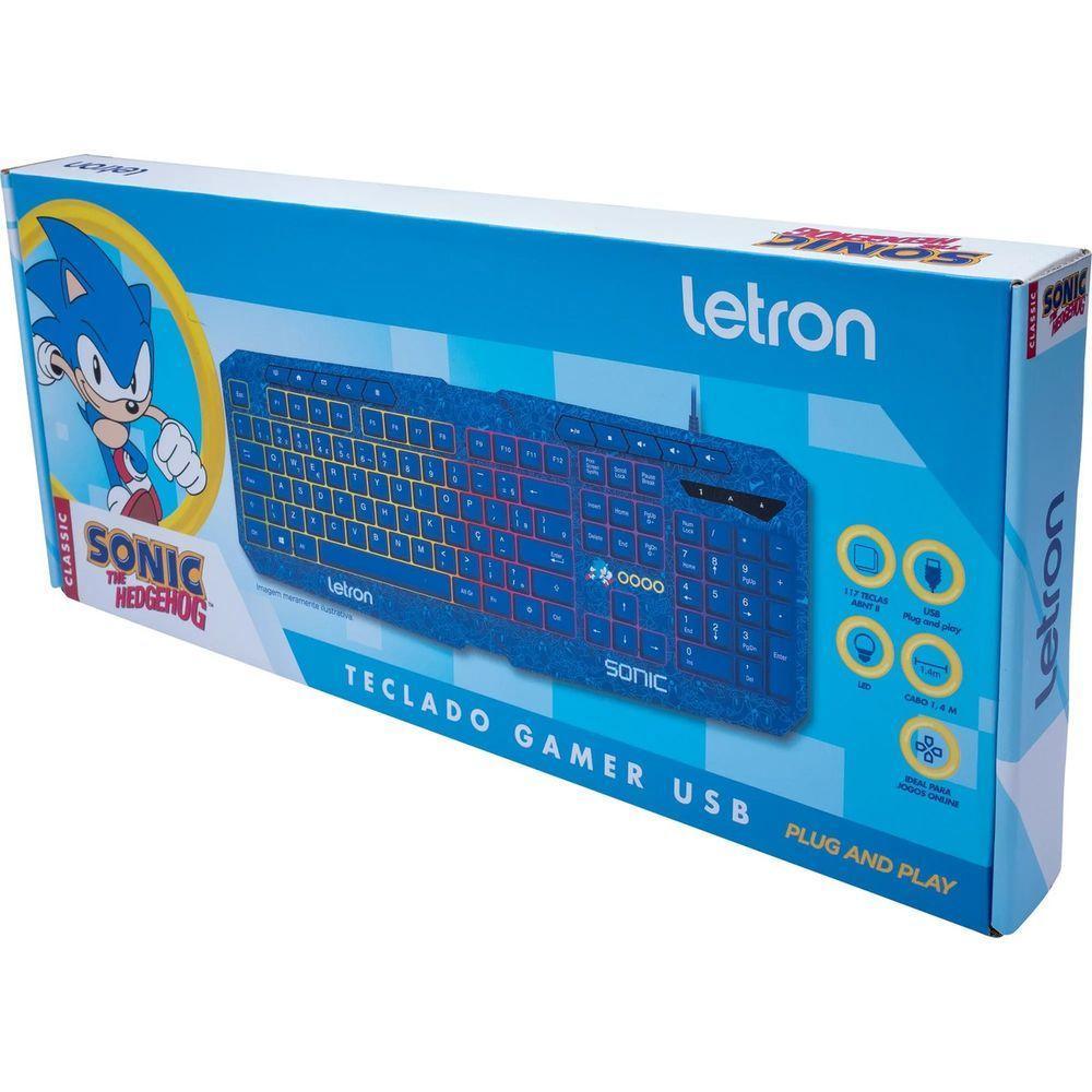 Teclado Gamer Letron Sonic Usb Led Azul - 2