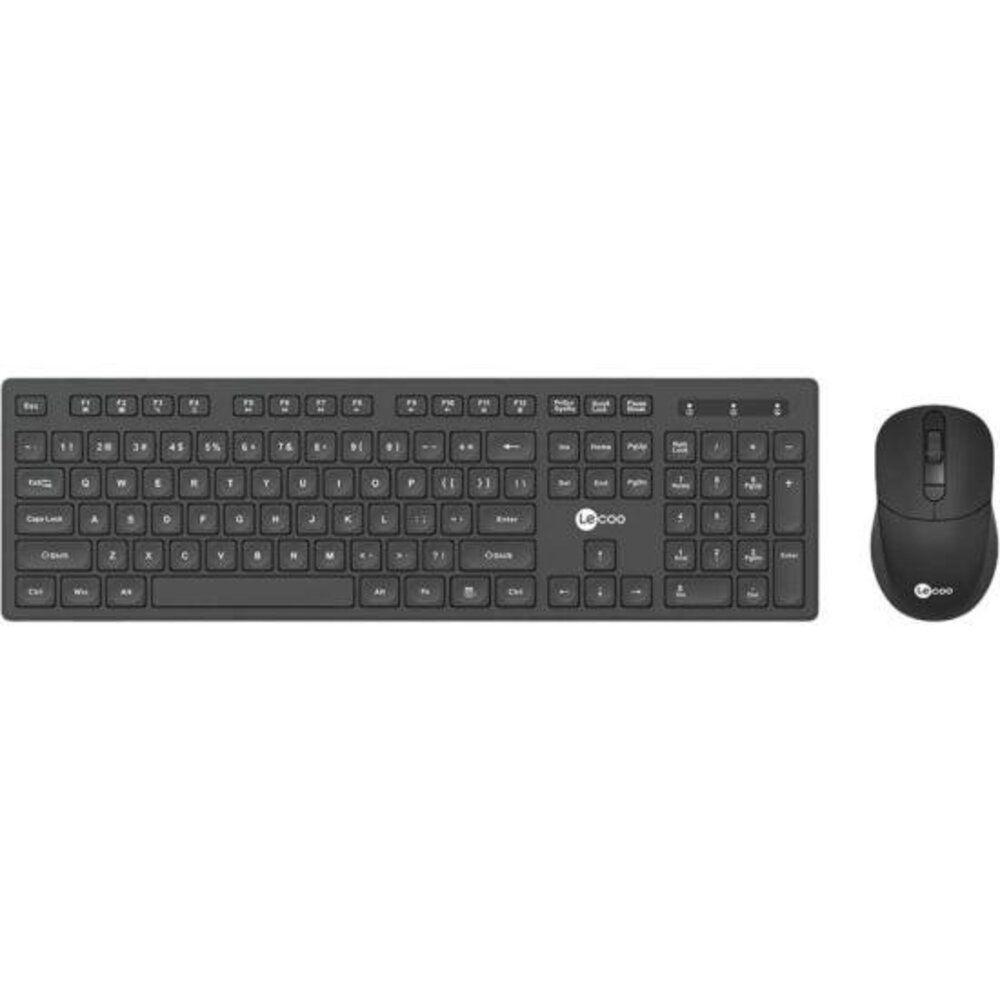 Kit Teclado E Mouse Lecoo Kw201 Sem Fio Preto - 1
