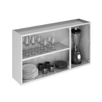 Armário De Cozinha E Lavanderia Com 3 Portas Aéreo Modulo Suspenso Itatiaia Aço Tarsila 0,80m Branco Branco - 7