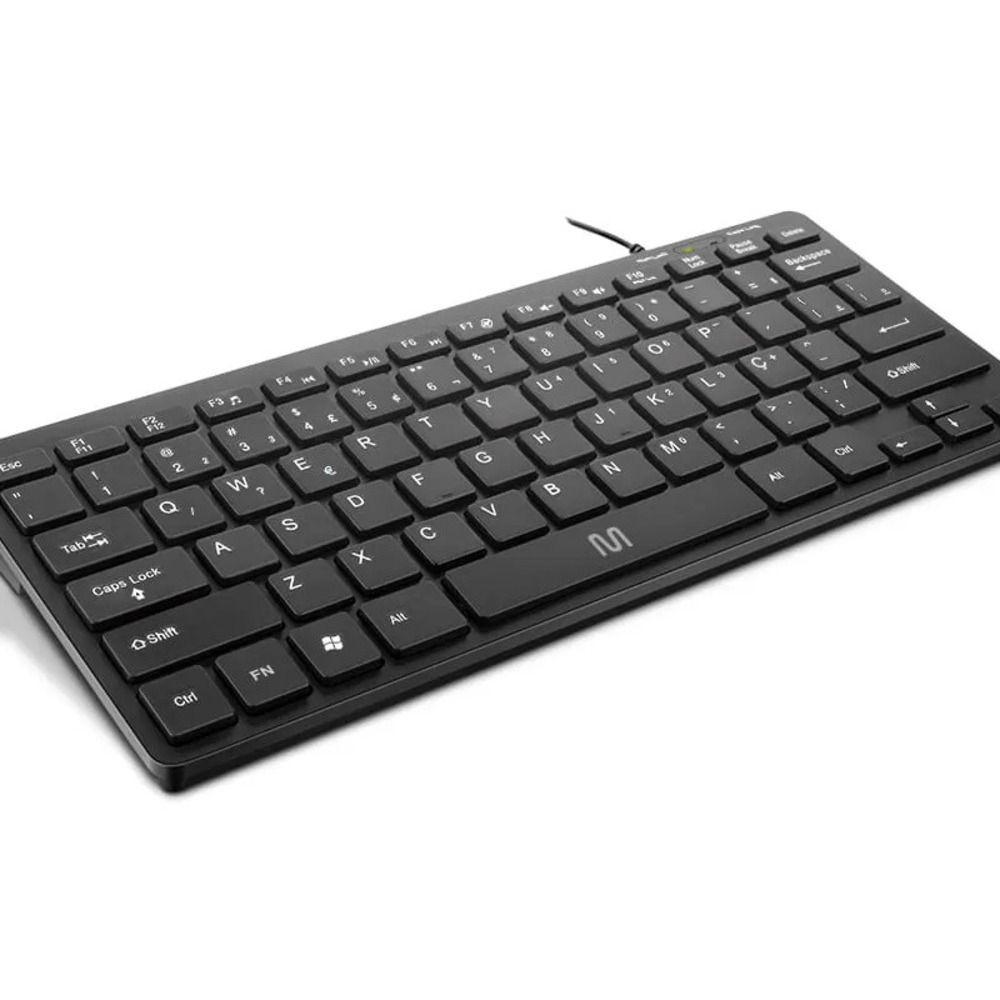Teclado Com Fio Mini Multimídia Conexao Usb Cabo De 150cm Teclas Chocolate Preto - Tc154 - 2