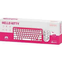 Kit Teclado E Mouse Sem Fio Letron Hello Kitty Rosa - 3