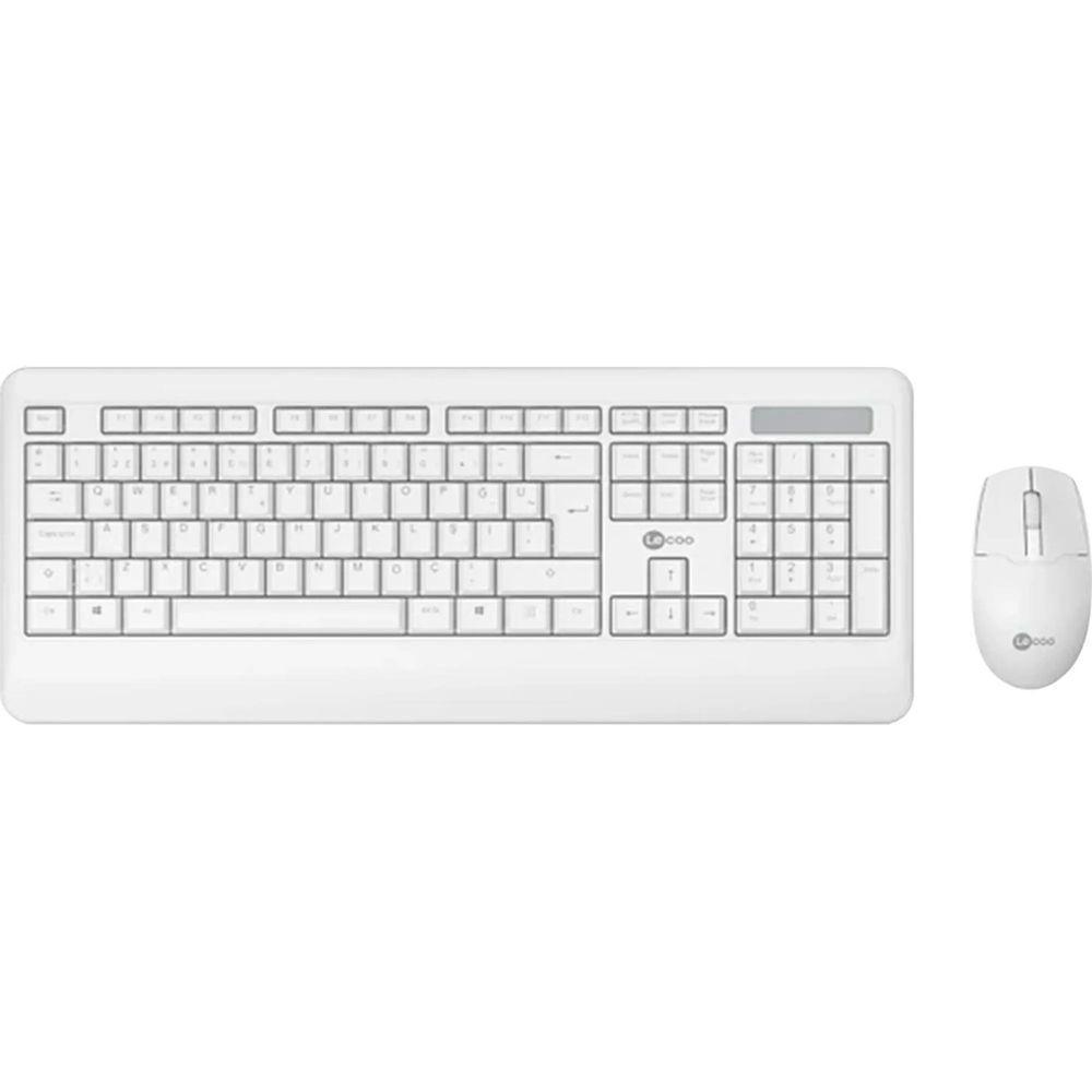 Kit Teclado E Mouse Sem Fio Lecoo Kw202 Branco - 1