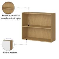 Armário De Cozinha E Lavanderia Com 2 Portas Duplo Aéreo Módulo Suspenso Clara Atacama / Off White Aramóveis Atacama / Off White - 3