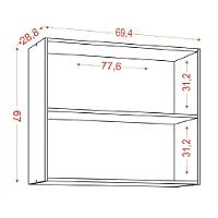 Armário De Cozinha E Lavanderia Com 2 Portas Duplo Aéreo Módulo Suspenso Clara Atacama / Off White Aramóveis Atacama / Off White