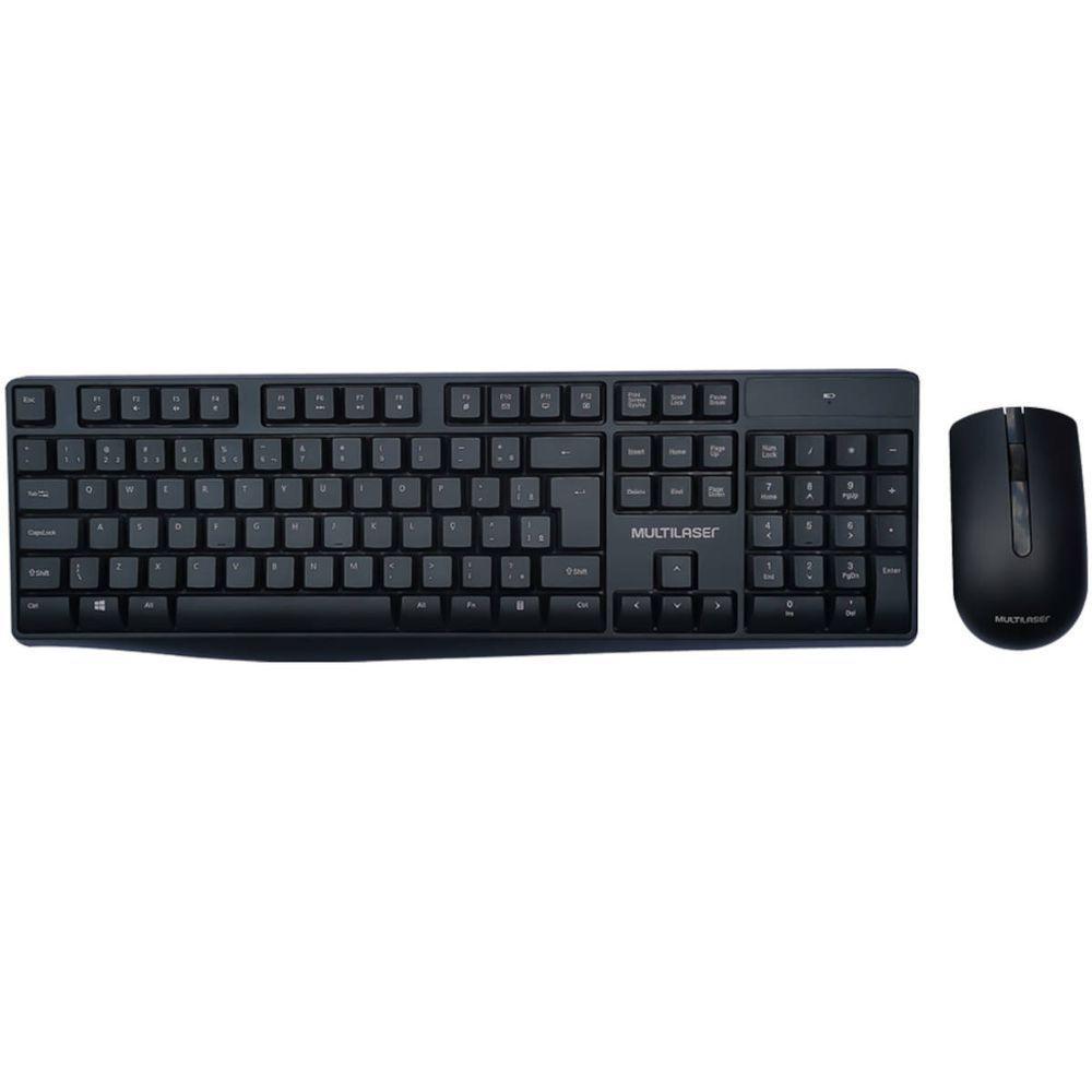 Kit Teclado E Mouse Sem Fio 2.4ghz Multimidia Usb Com Pilhas Tc270 - 1