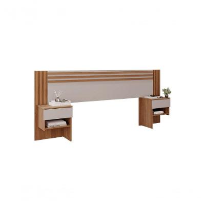 Painel Cabeceira Ripado Jade Salleto Cinamomo-off White