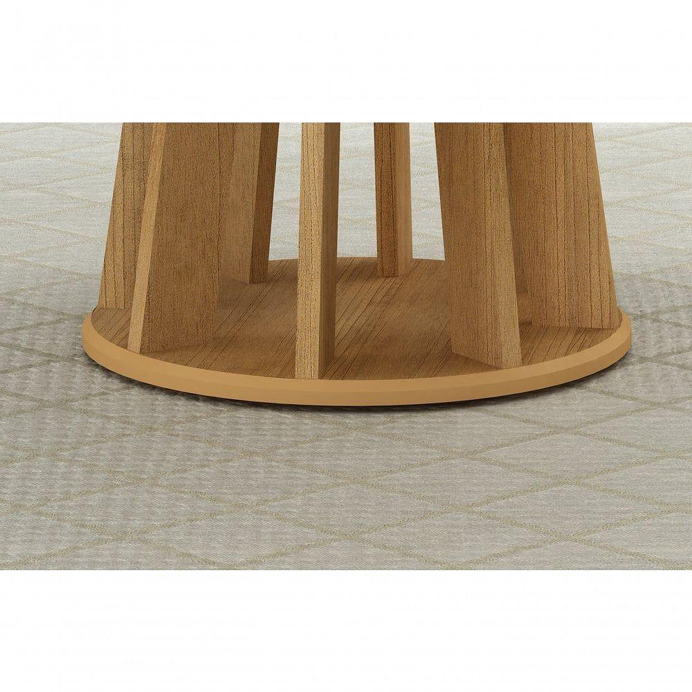 Conjunto Mesa Rose Com 4 Cadeiras Lara Bege Veludo - 4