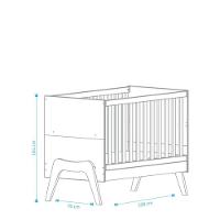 Berço Guti Retrô - Moveis Peroba Amendoa-branco - 2