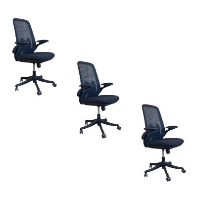 Kit 3 Cadeiras De Escritório Diretor Ergonômica Oficial Corporativa Royale Sem Apoio
