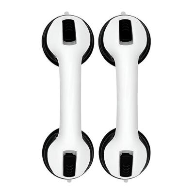 Kit 2 Barra De Apoio Com Ventosa Suporte Sanitário Portátil Idosos Deficientes 29x10cm Banheiro Preto