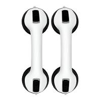 Kit 2 Barra De Apoio Com Ventosa Suporte Sanitário Portátil Idosos Deficientes 29x10cm Banheiro Preto - 1