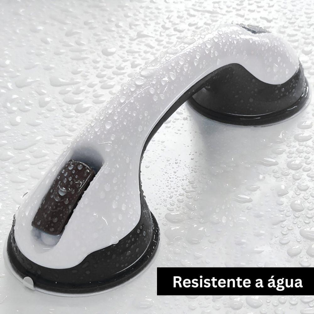 Kit 3 Barra De Apoio Com Ventosa Suporte Sanitário Portátil Idosos Deficientes 29x10cm Banheiro Preto - 4