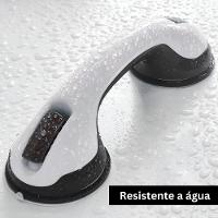 Barra De Apoio Com Ventosa Suporte Sanitário Portátil Idosos Deficientes 29x10cm Banheiro Preto