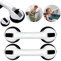 Barra De Apoio Com Ventosa Suporte Sanitário Portátil Idosos Deficientes 29x10cm Banheiro Preto - 7