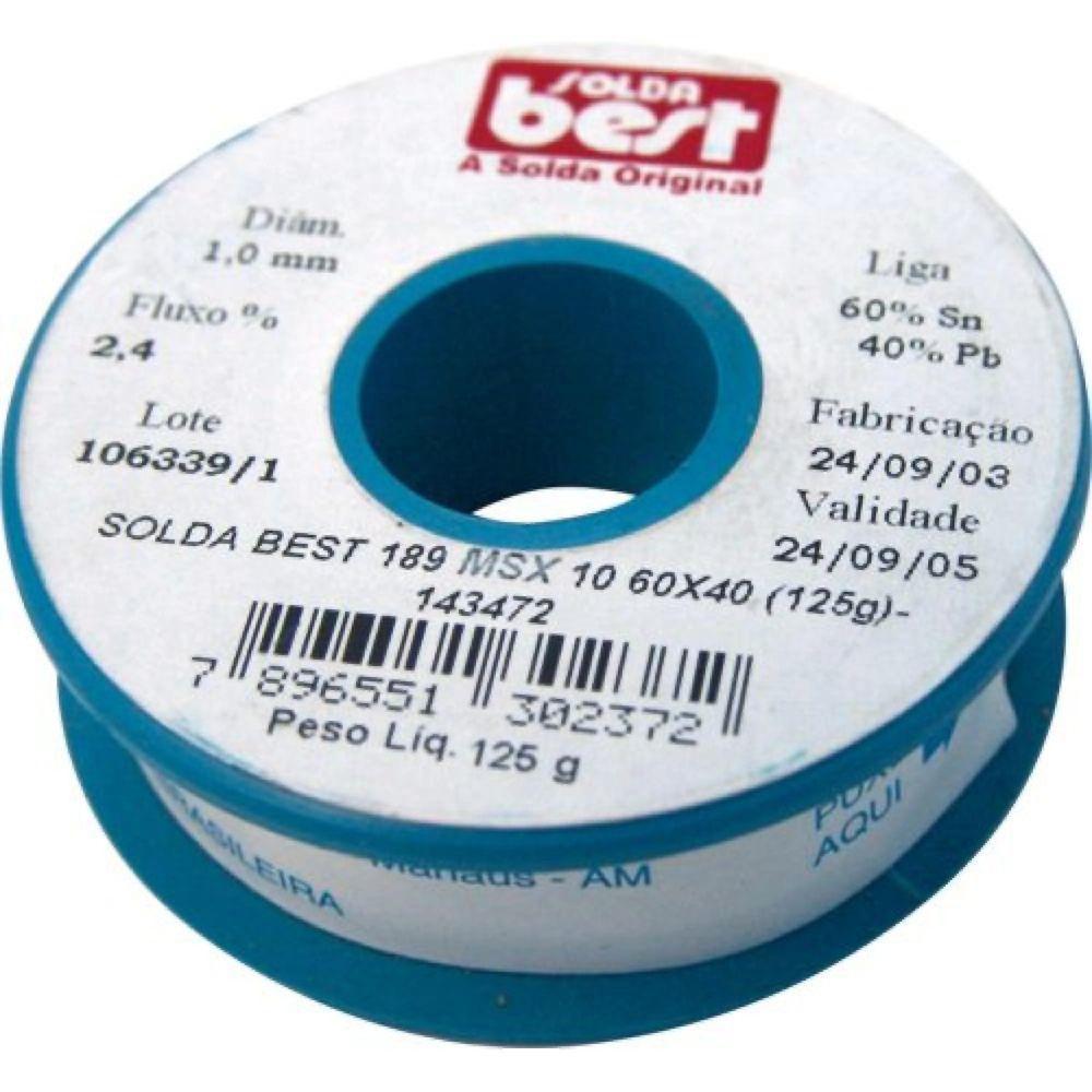 Solda Em Fio 189-msx10 60x40 125g Azul Solda Best - 1
