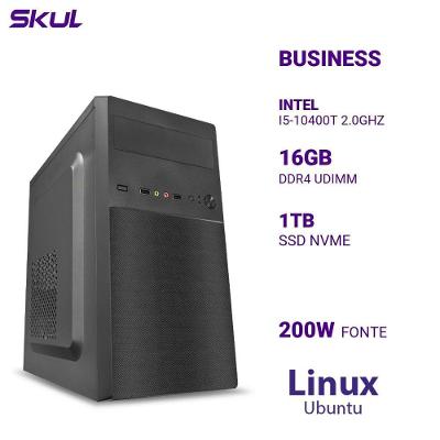 Computador B500 I5-10400t 2.0ghz Memoria 16gb Ddr4 Ssd 1tb Nvme Fonte 200w Linux Ubuntu