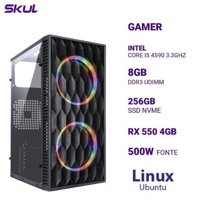 Computador 5000 Core I5 4590 3.3ghz Memoria 8gb Ddr3 Ssd 256gb Nvme Rx 550 4gb Fonte 500w Linux
