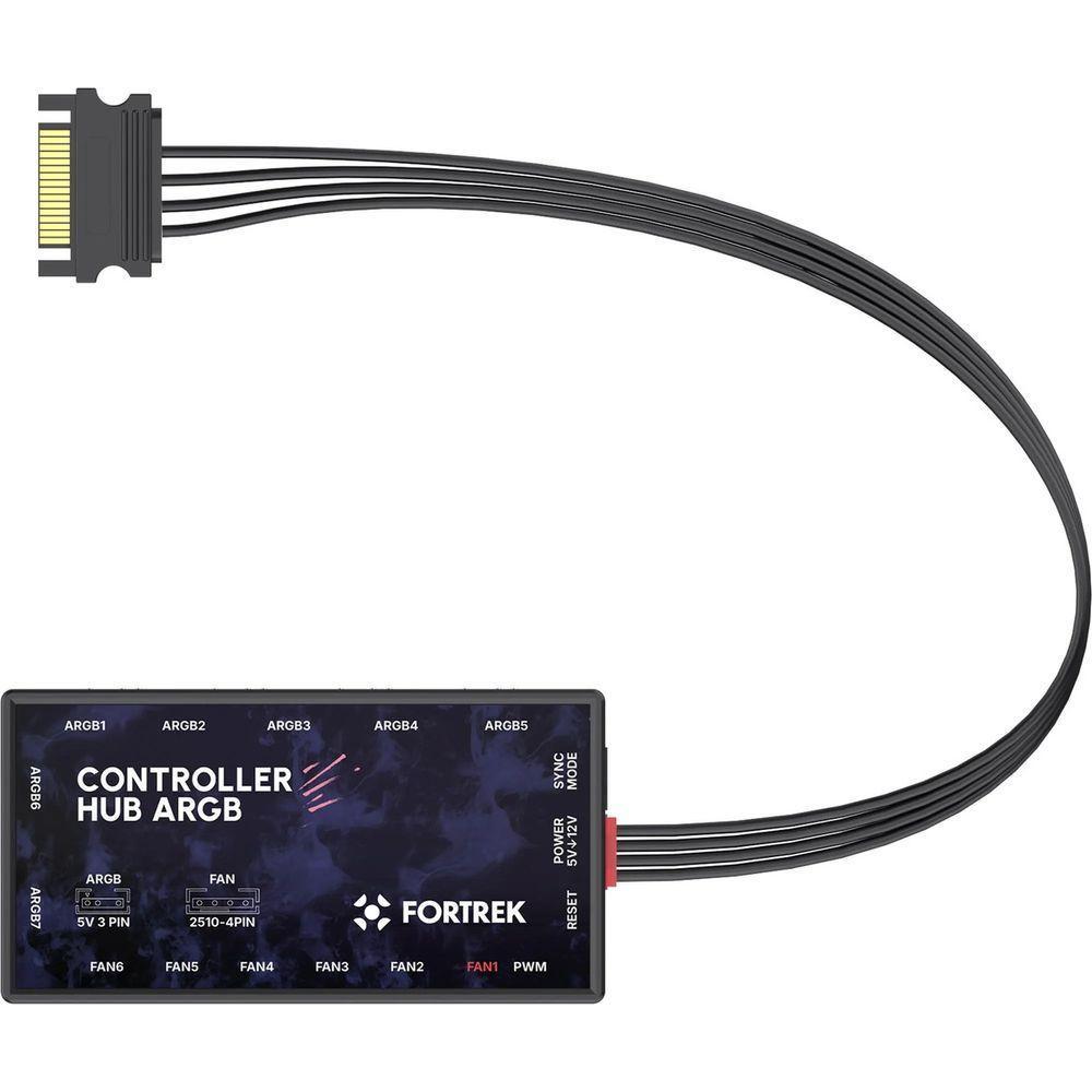 Kit Cooler Fan Argb Fortrek Frosty Branco Com Controladora-controle - 8