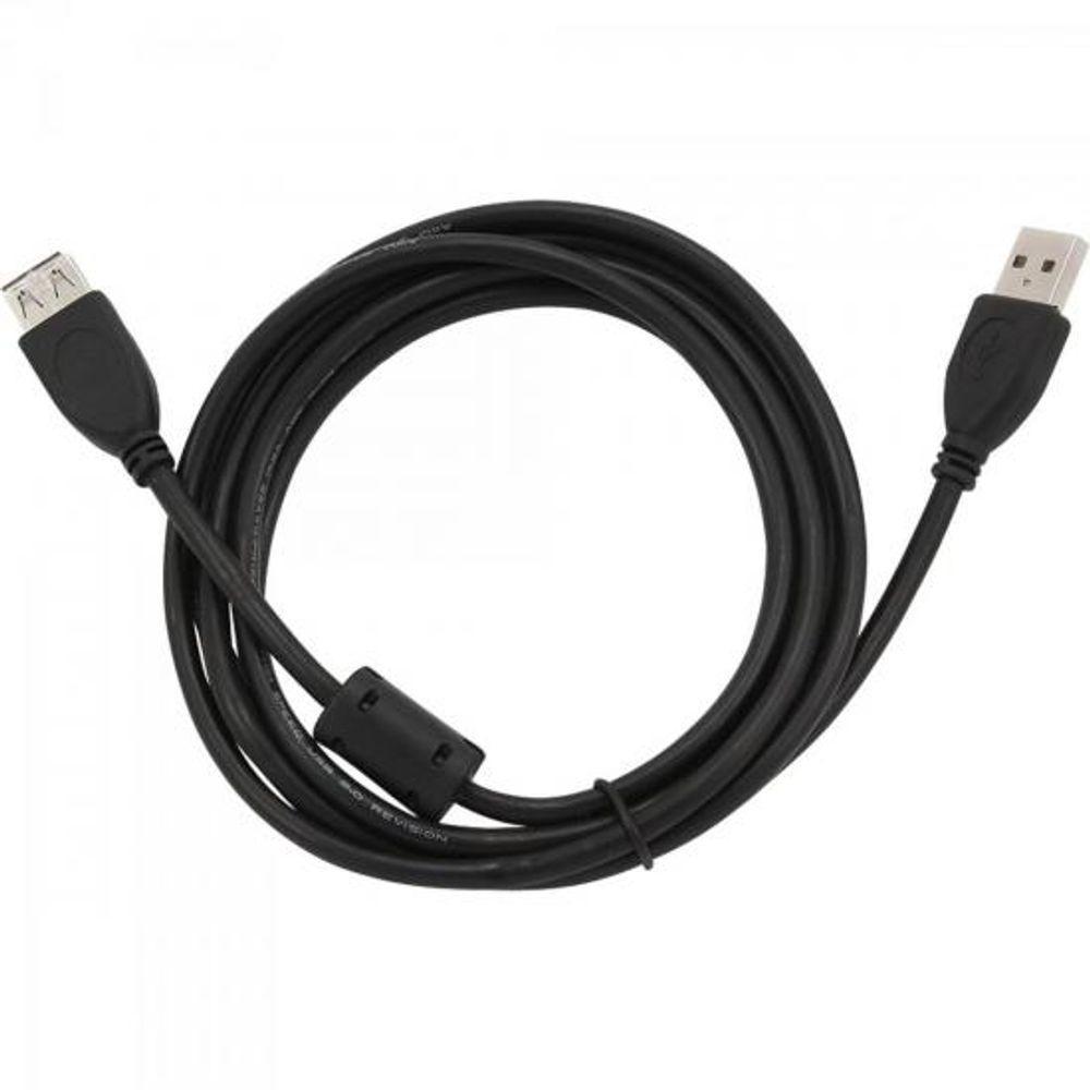 Cabo Extensor Usb 2.0 A Macho X A Femea 5 Metros Preto Generico - 1