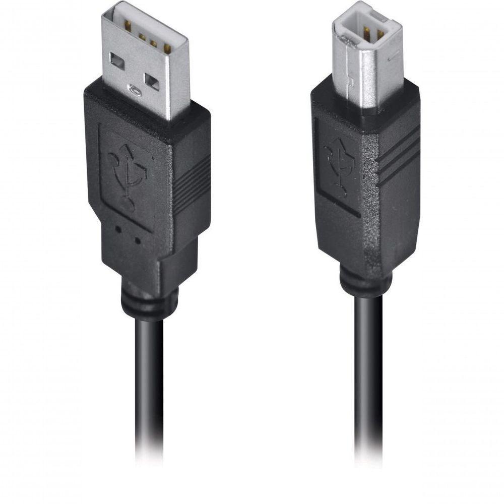 Cabo Usb Para Impressora A Macho X B Macho 2.0 - 1.8m Uambm-18 - 1