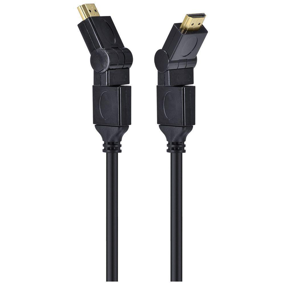 Cabo Hdmi 2.0 4k Ultra Hd 3d Conexao Ethernet Conectores 360o 2 Metros - 29254 - 4