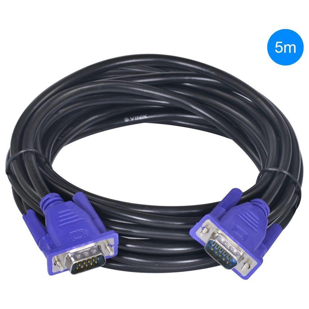 Cabo Vga D-sub 15 Pinos Para Monitor 5 Metros Vga-5 - 1