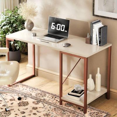 Escrivaninha Tokyo Home Office Compacta Multifuncional E Moderna Para Computador Cobre Off