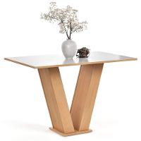 Conjunto Sala De Jantar Vivi Mesa Com 4 Cadeiras Estofadas Para Sala E Cozinha Mel Off - 5