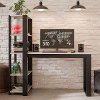Mesa Escrivaninha Para Home Office E Escritório Paris Com Prateleiras Estilo Industrial Em Mdf - 2