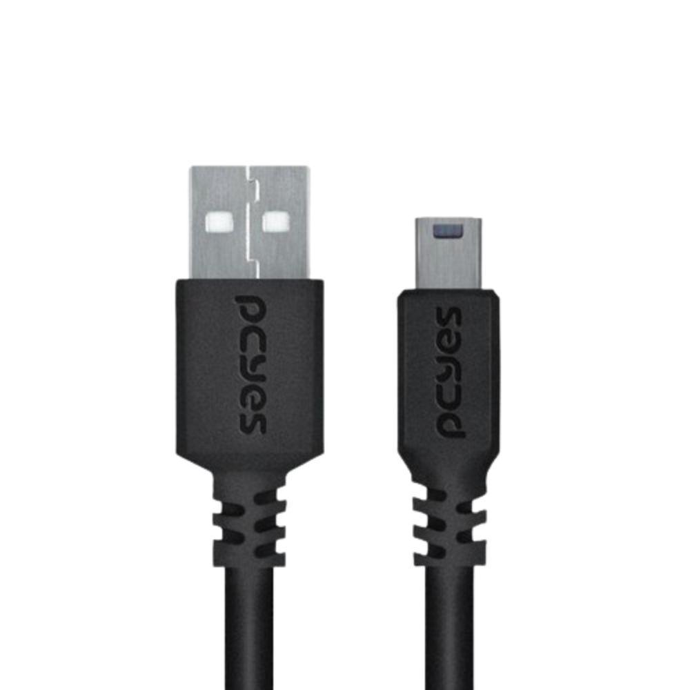 Cabo Usb A 2.0 Macho Para Mini Usb B Macho 28awg Puro Cobre 1 Metro - Puanm2-1 - 1