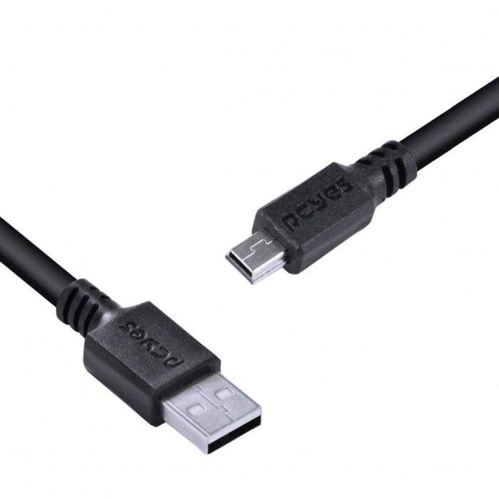 Cabo Usb A 2.0 Macho Para Mini Usb B Macho 28awg Puro Cobre 1 Metro - Puanm2-1 - 3