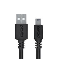 Cabo Usb A 2.0 Macho Para Mini Usb B Macho 28awg Puro Cobre 1 Metro - Puanm2-1 - 1