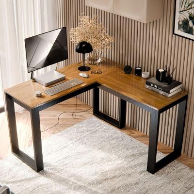 Mesa Escrivaninha de Canto em l Berlim para Home Office 115cm Caramelo