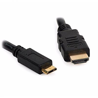 Cabo Hdmi X Mini-hdmi 1.4 3d 4k Full Hd Ethernet Com Filtro 2 Metros Preto