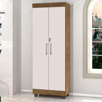 Armário Multiuso Lavanderia com Chave 2 Portas 1,80m Texas Jequitibá-Off White J&A - 1