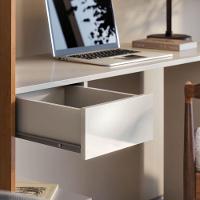 Escrivaninha Infinity Home Office Funcional Com Gaveta E Prateleiras Moderna Para Escritório E Estudo Off Canela - 3